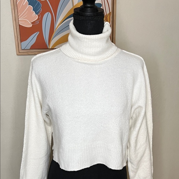 Urban Outfitters Finley Cropped Turtleneck Sweater Size XS - Picture 2 of 7